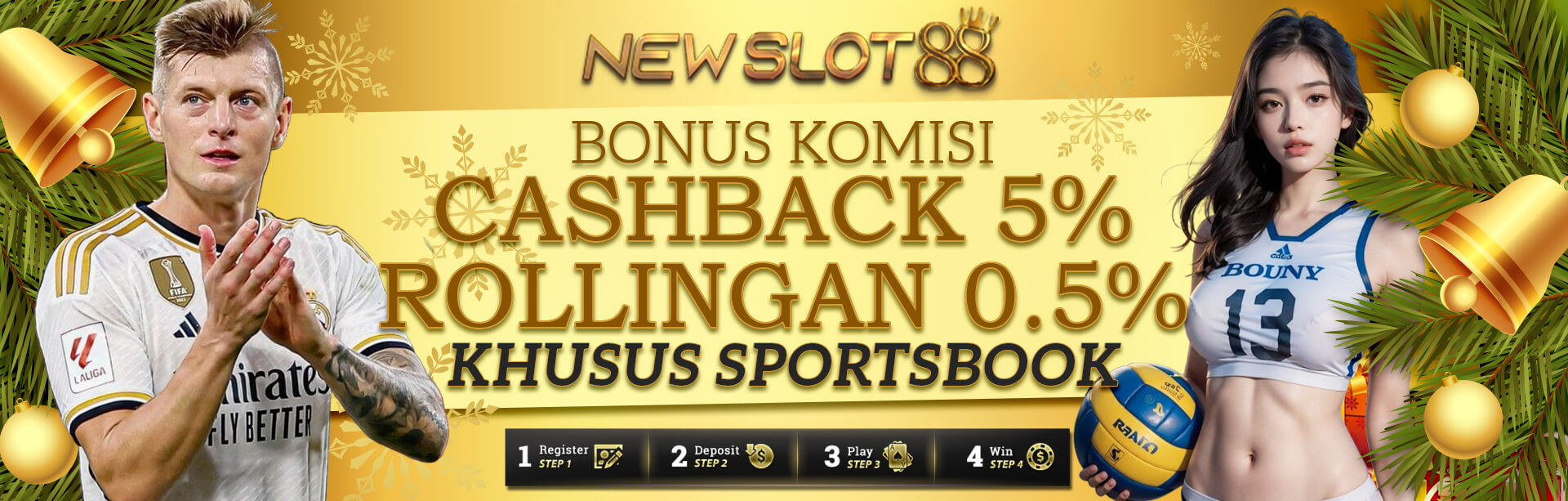 Cashback 5% Rollingan 0.5% Sportbooks