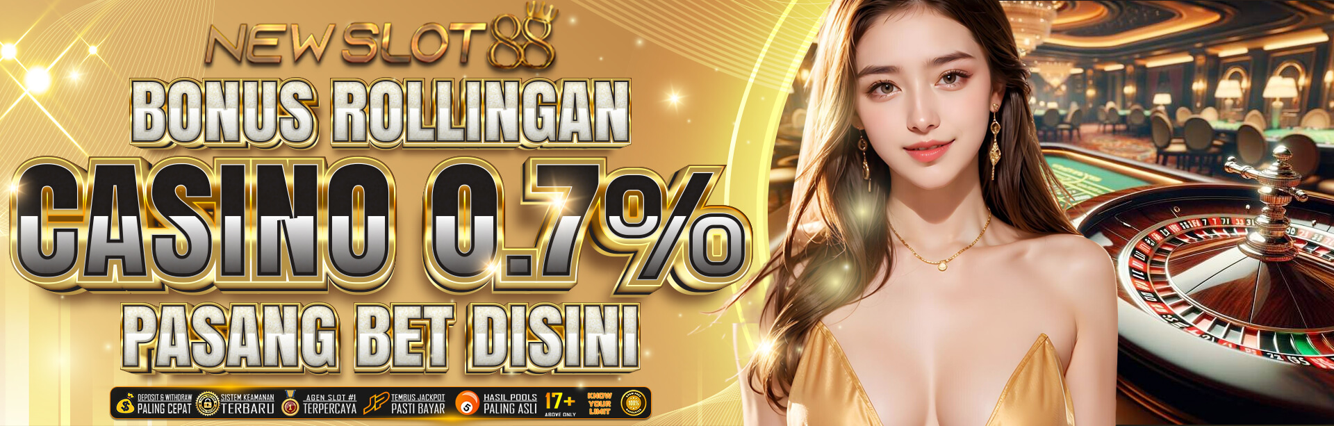 Bonus Rollingan Live Casino 0.7%